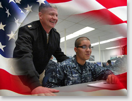 MCPON West with Sailor
