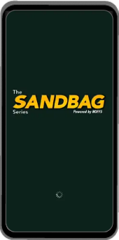 Mobile phone with the NOFFS Sandbag App on the screen