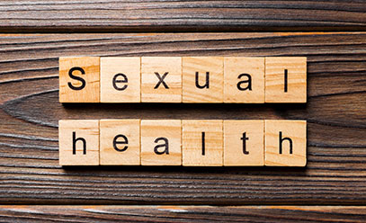 Scrabble Tiles that spell out Sexual Health
