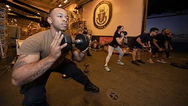 Man doing a lunge squat
