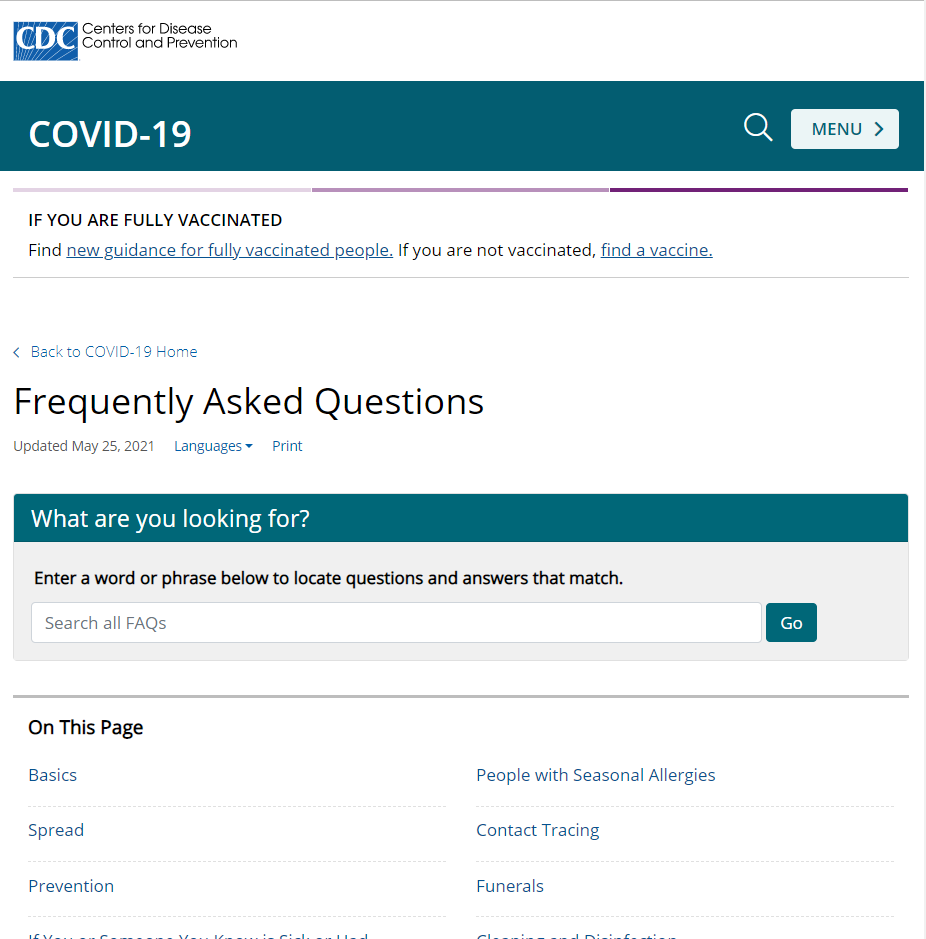CDC-FAQS