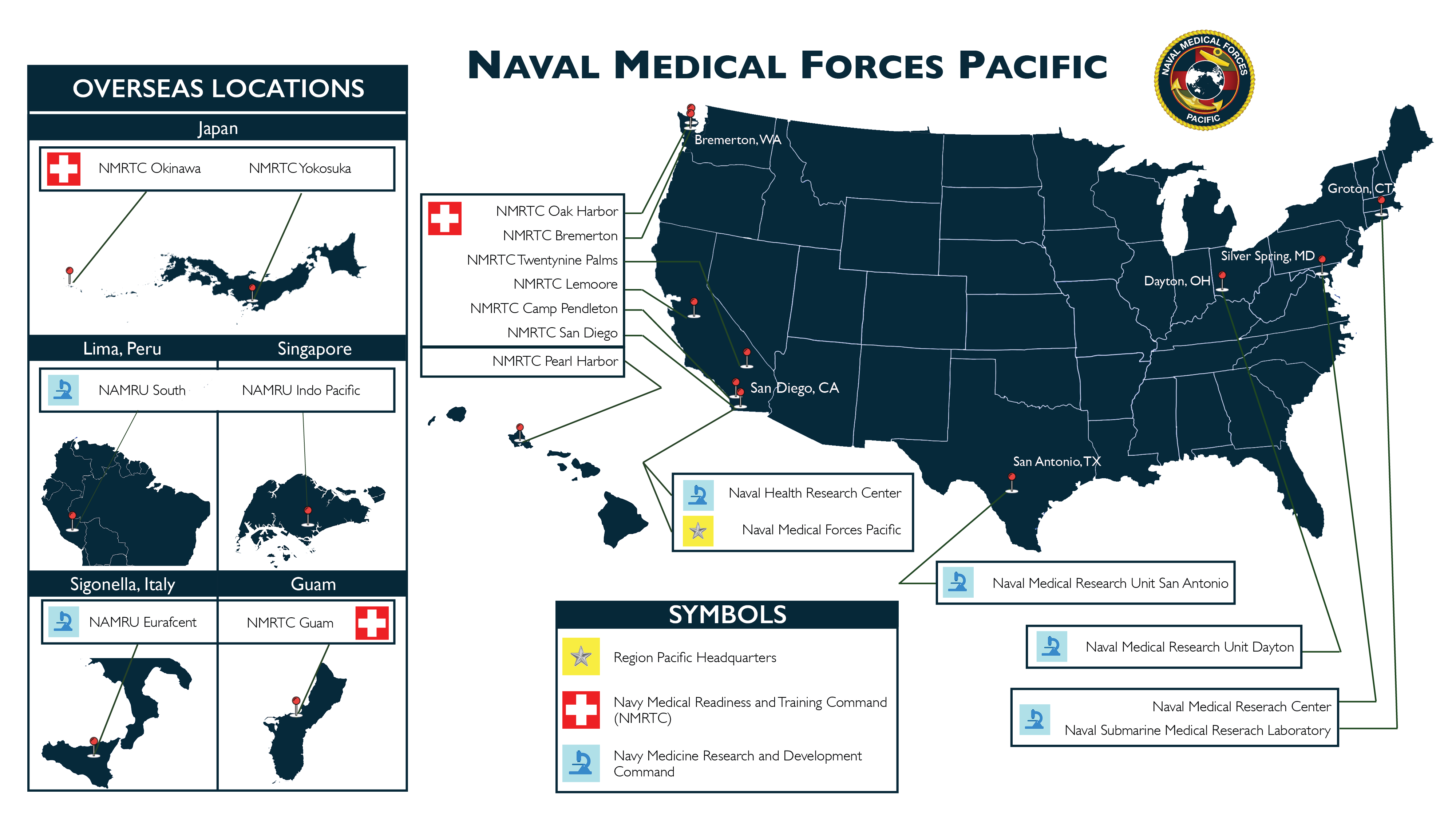 Naval Medical Forces Pacific Regional Map