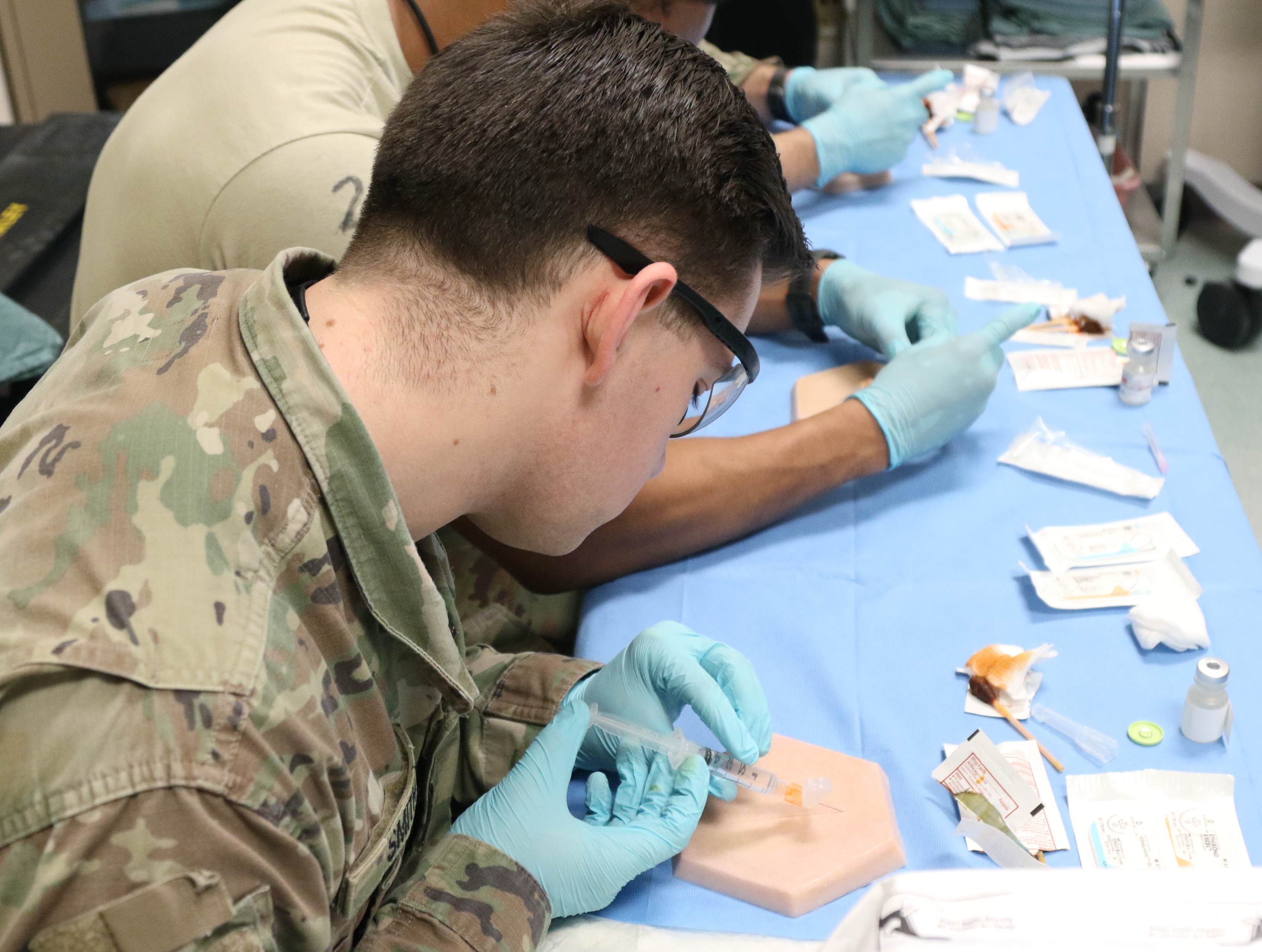 Special Operations Combat Medic Course suturing skills 